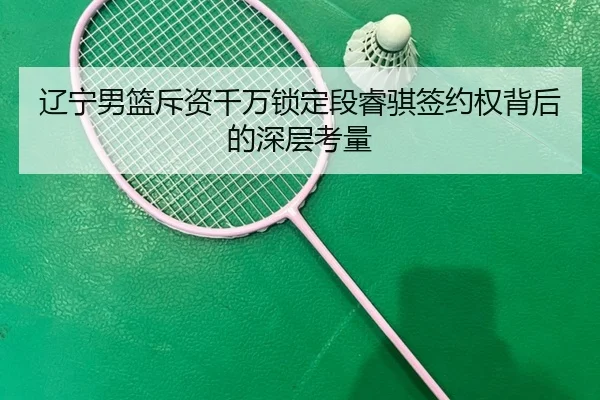 辽宁男篮斥资千万锁定段睿骐签约权背后的深层考量